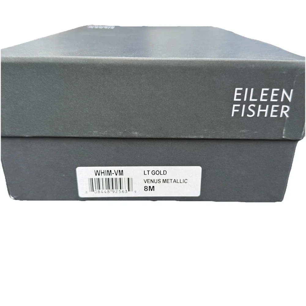 Eileen Fisher Agnes Espadrille Wedge‎ In Venus Metallic 8M NWB